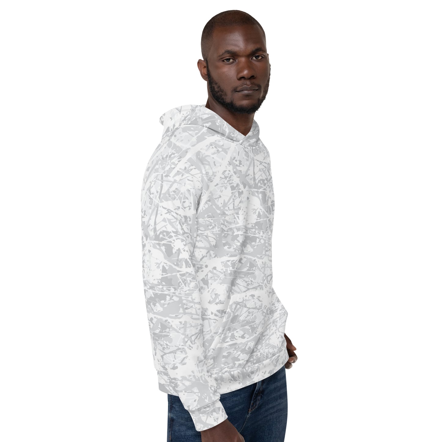 Unisex Hoodie Light White10 Plex