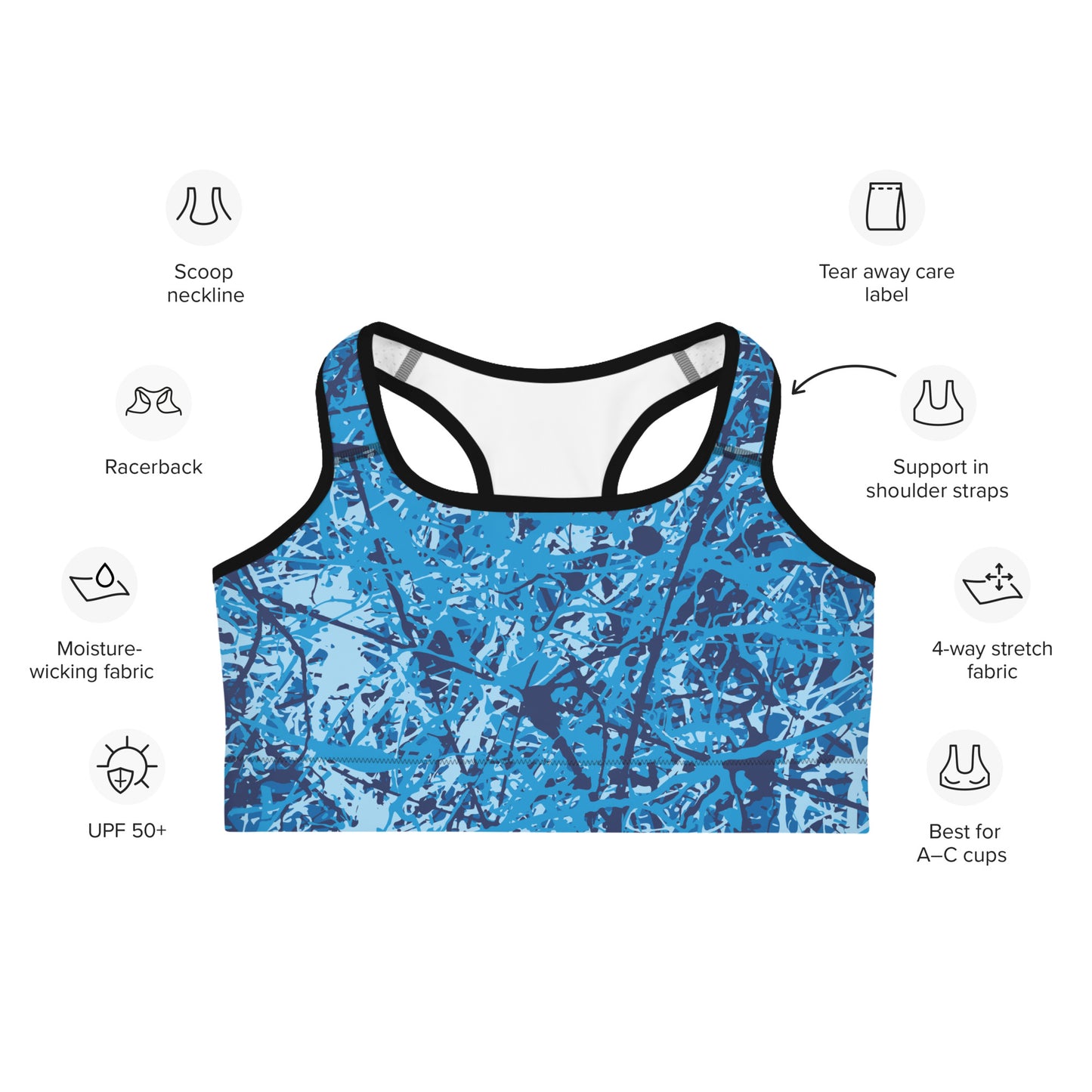 Women's Sports Bra Blue10 Plex
