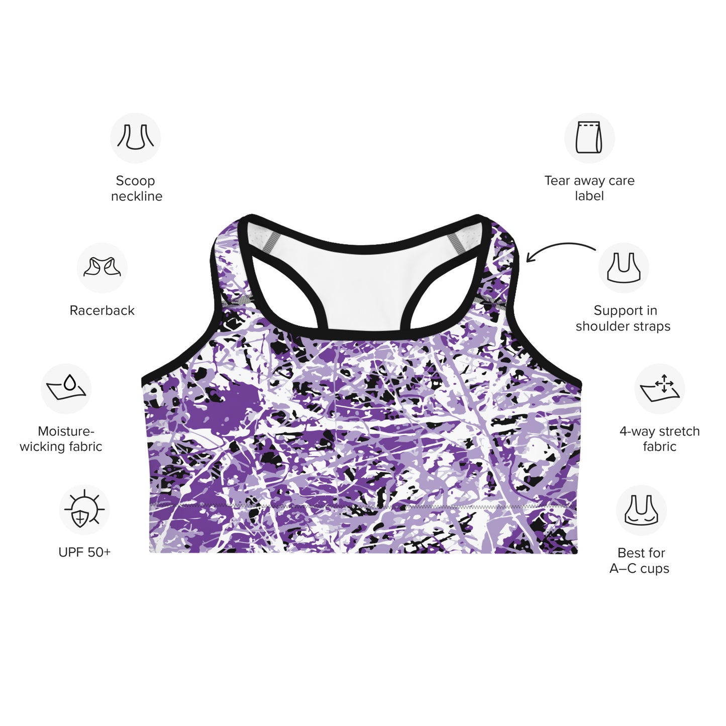 Women's Sports Bra Purple5 Plex