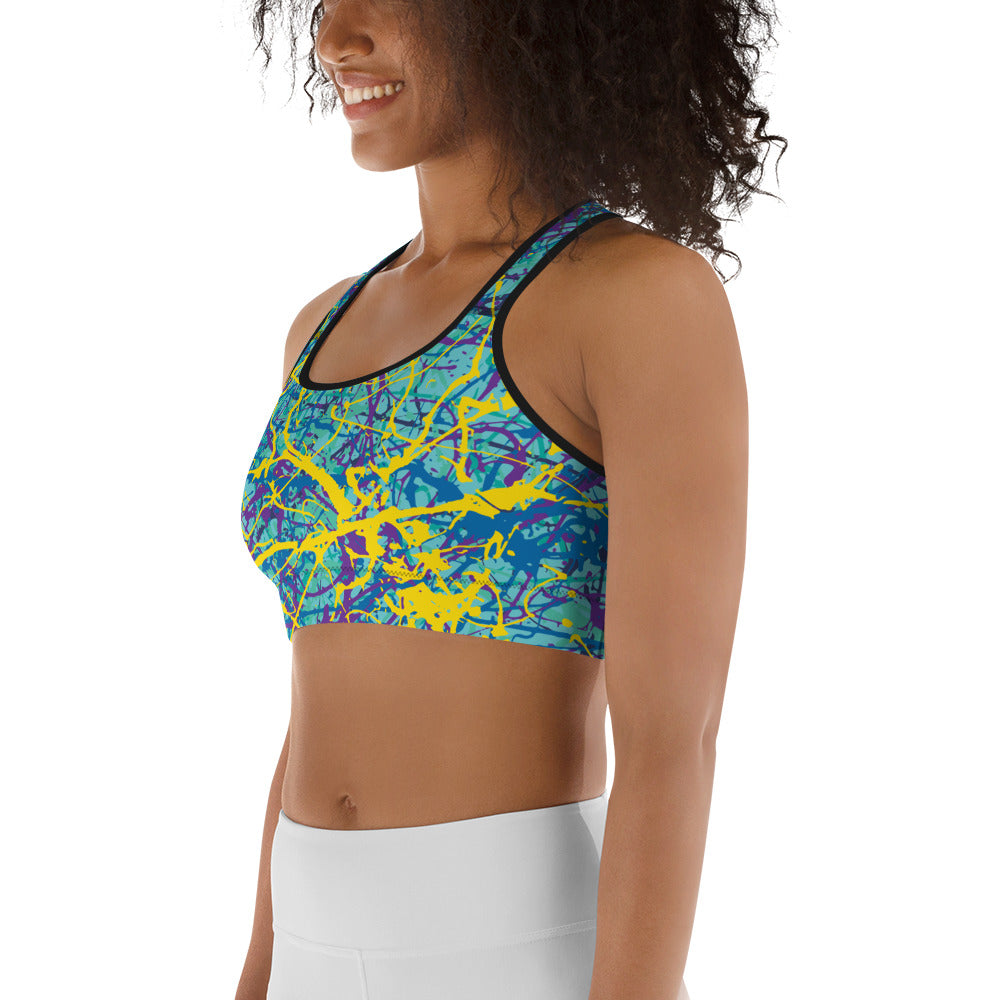 Women's Sports Bra BlueYellow7 Plex
