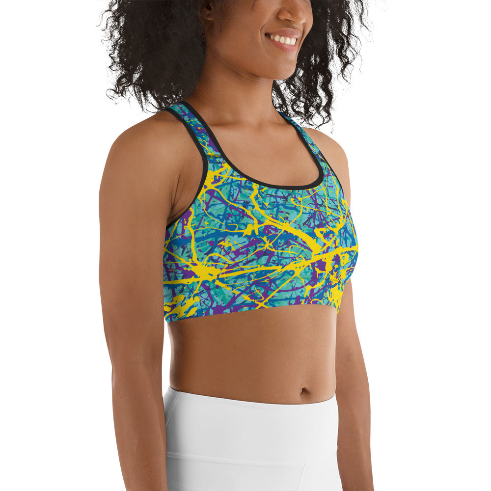 Women's Sports Bra BlueYellow7 Plex