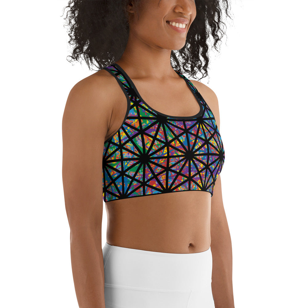 Women's Sports Bra Plex 7-10 Krisrhombille-O