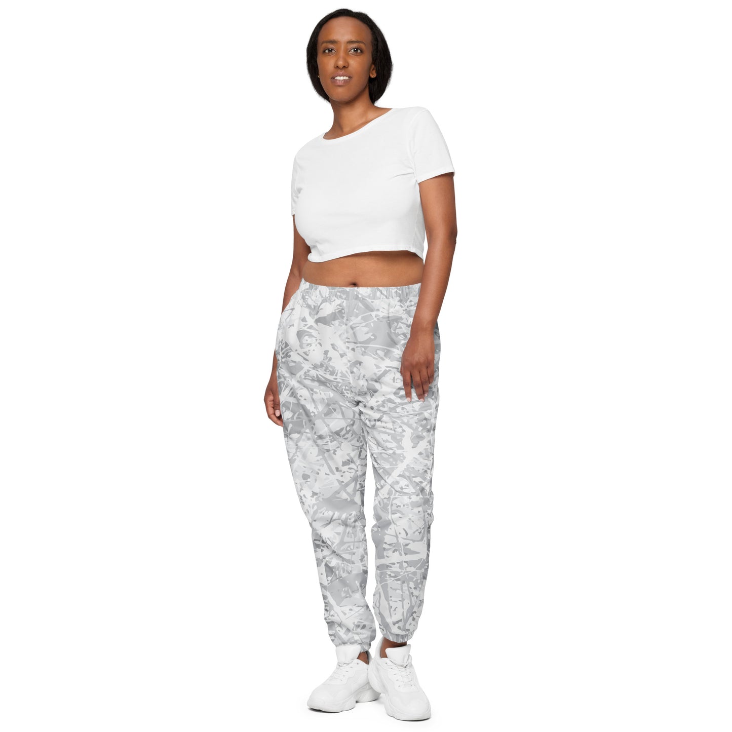 Unisex Track Pants Light White10 Plex