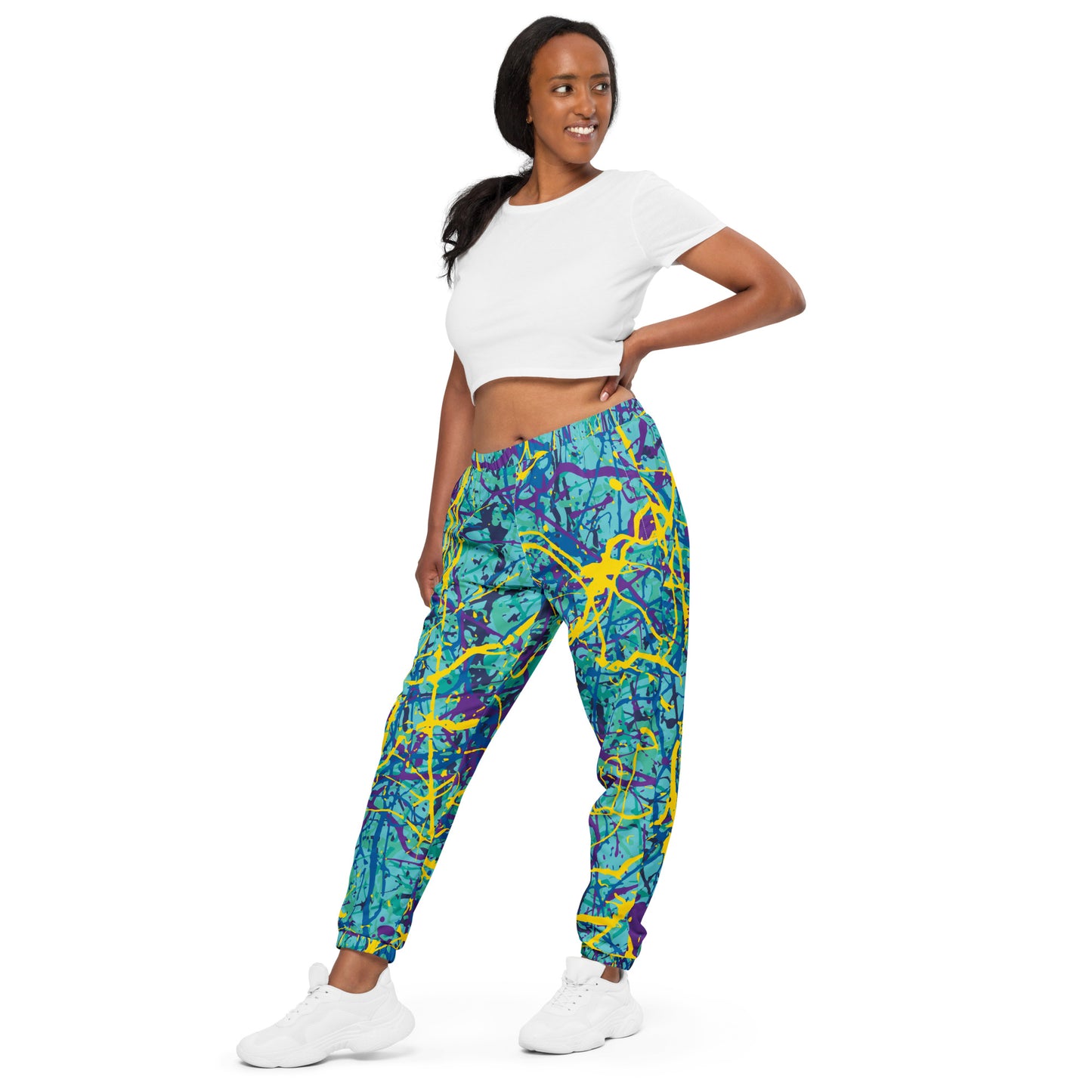 Unisex Track Pants BlueYellow7 Plex