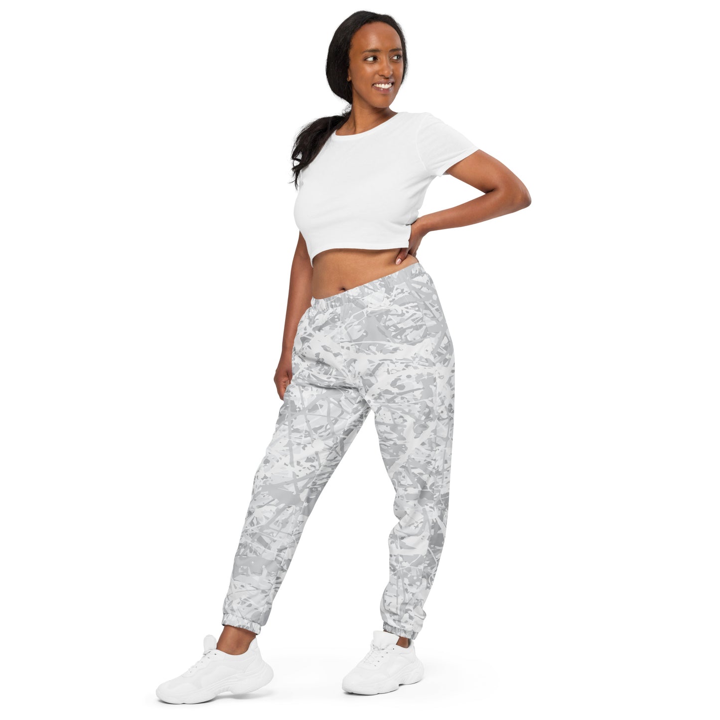 Unisex Track Pants Light White10 Plex
