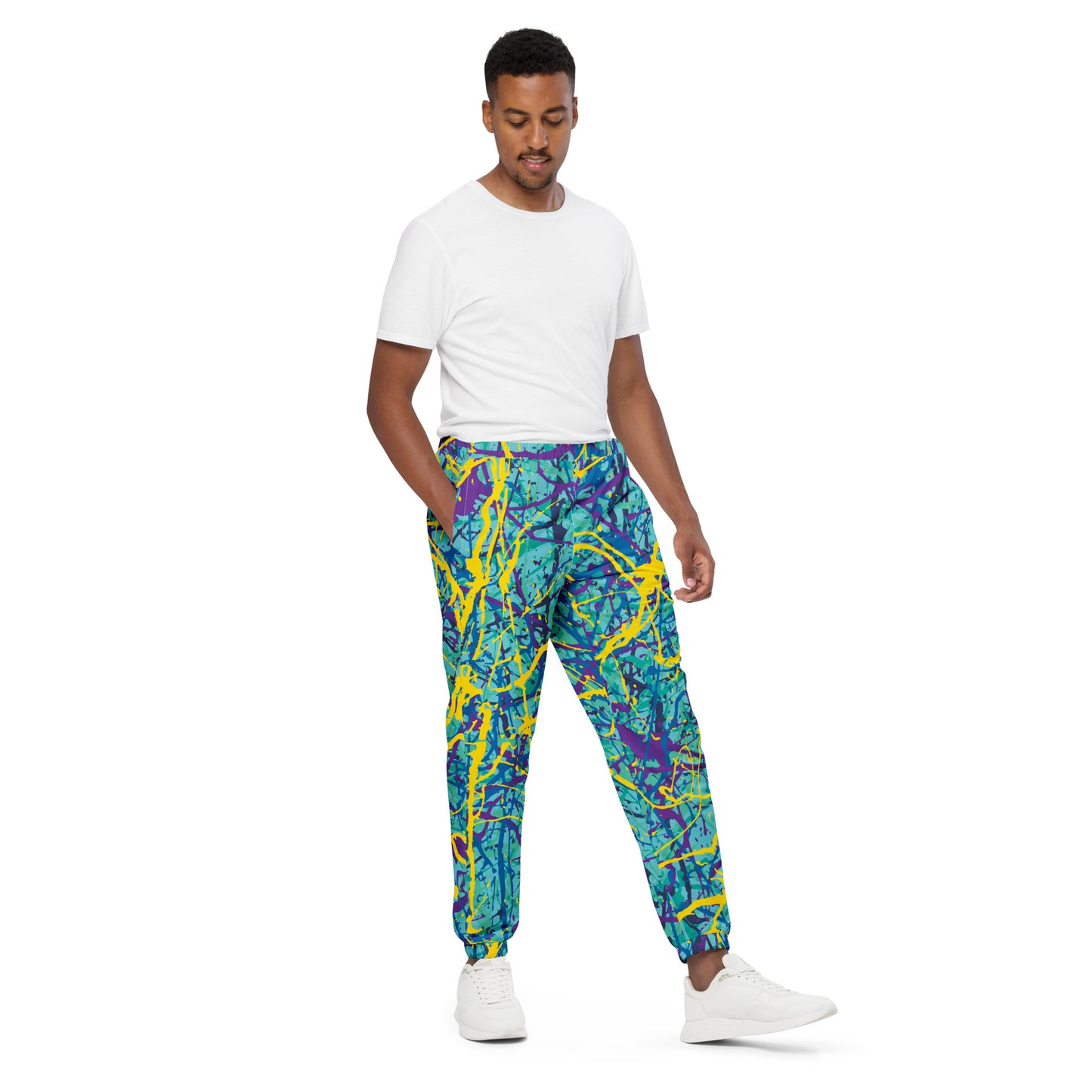 Unisex Track Pants BlueYellow7 Plex