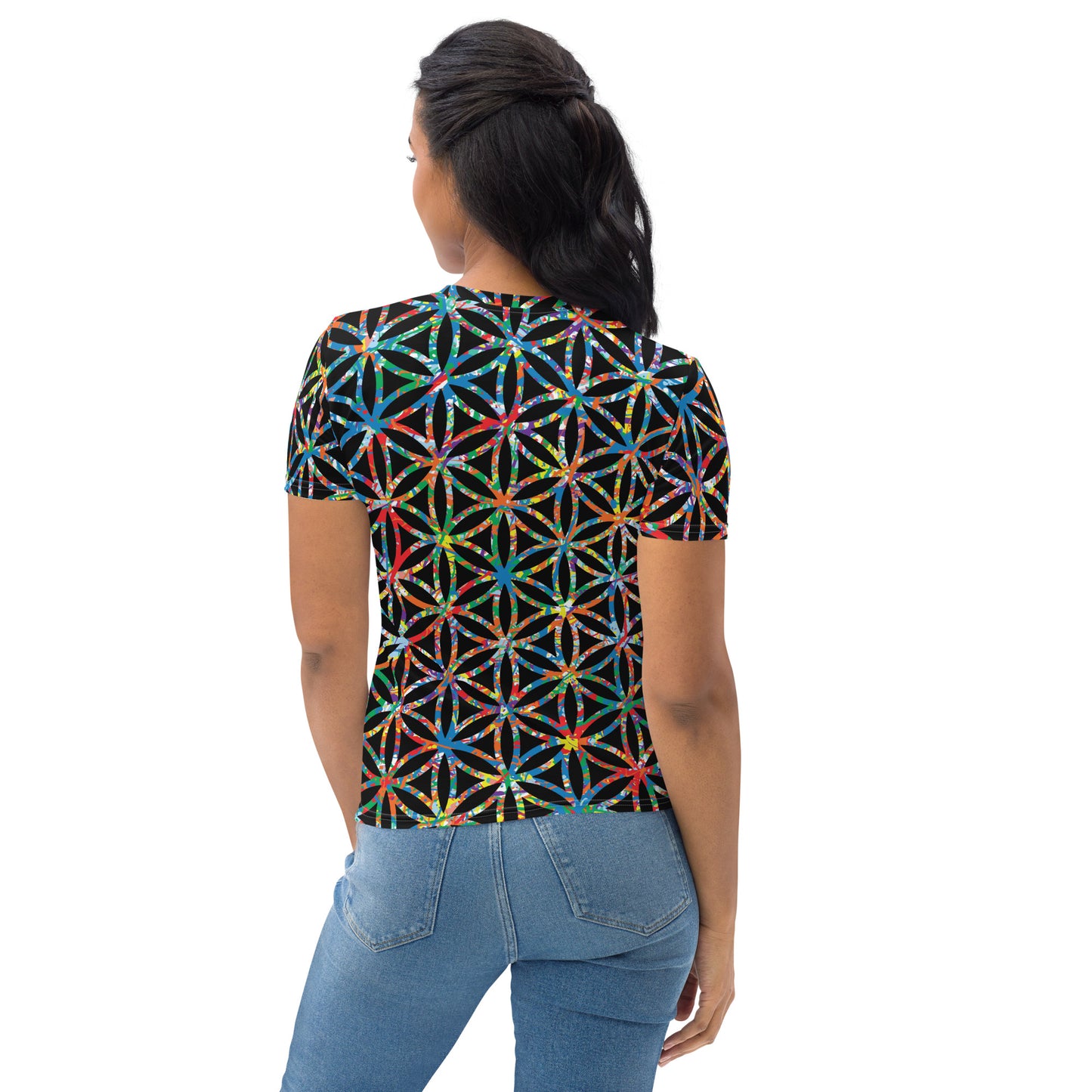 Women's T-Shirt Plex1-10 Flower of Life-I