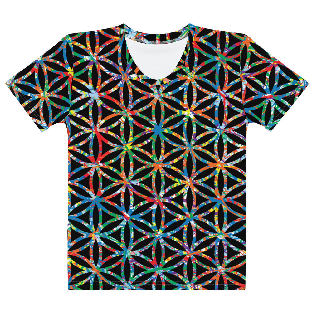 Women's T-Shirt Plex1-10 Flower of Life-I