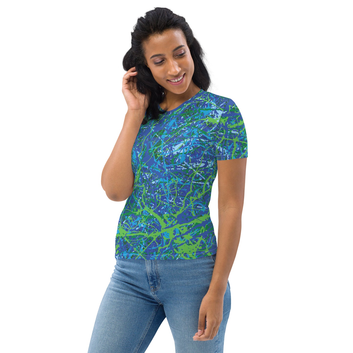 Women's T-Shirt BlueGreen8 Plex