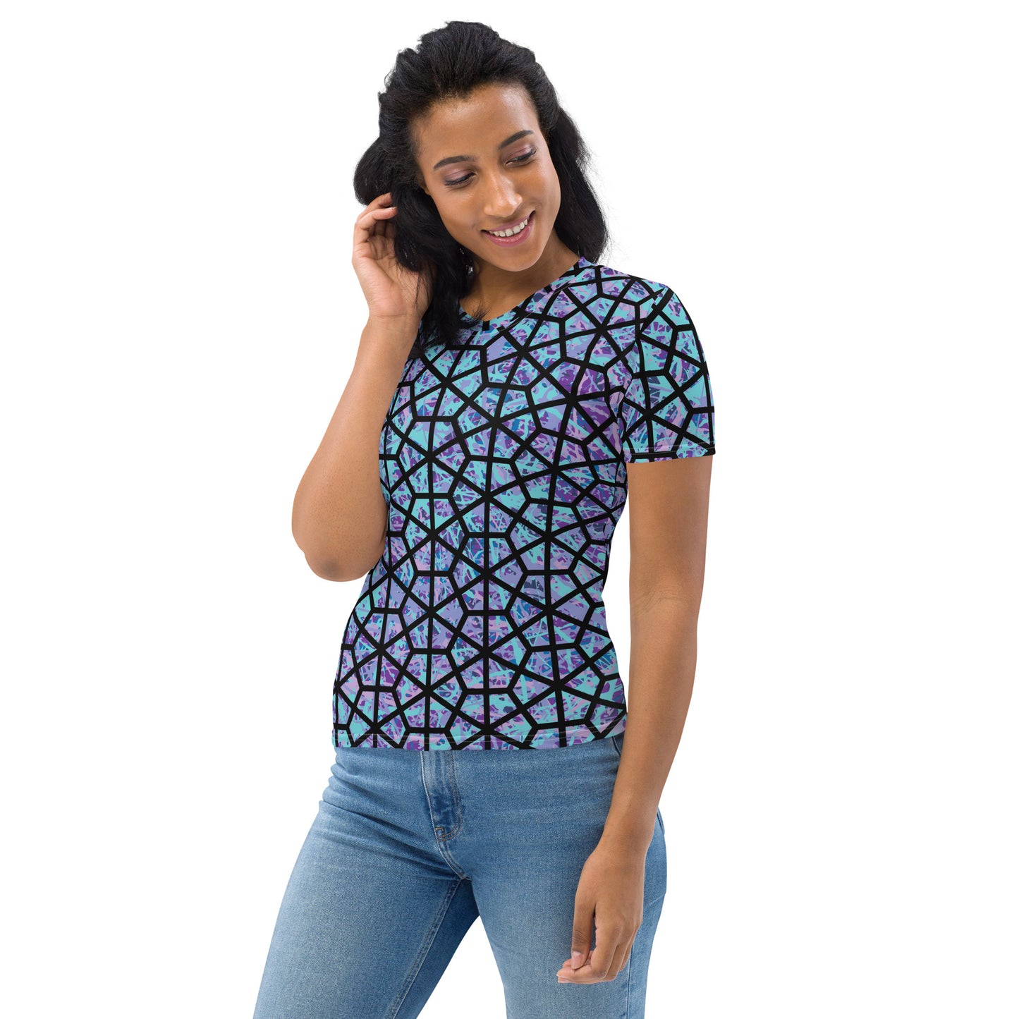Women's T-Shirt IcePurple8 Plex Deltiod TriHex