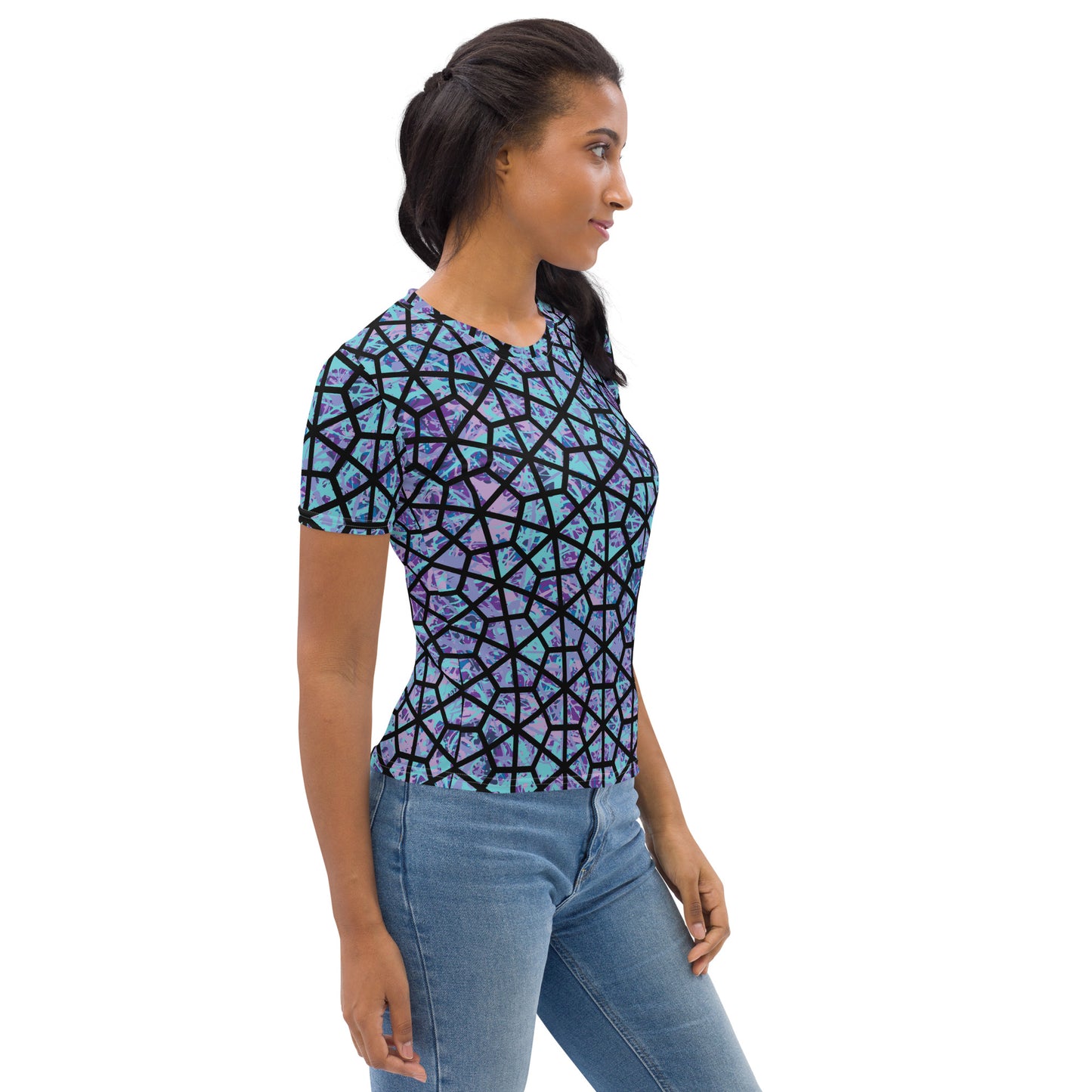 Women's T-Shirt IcePurple8 Plex Deltiod TriHex