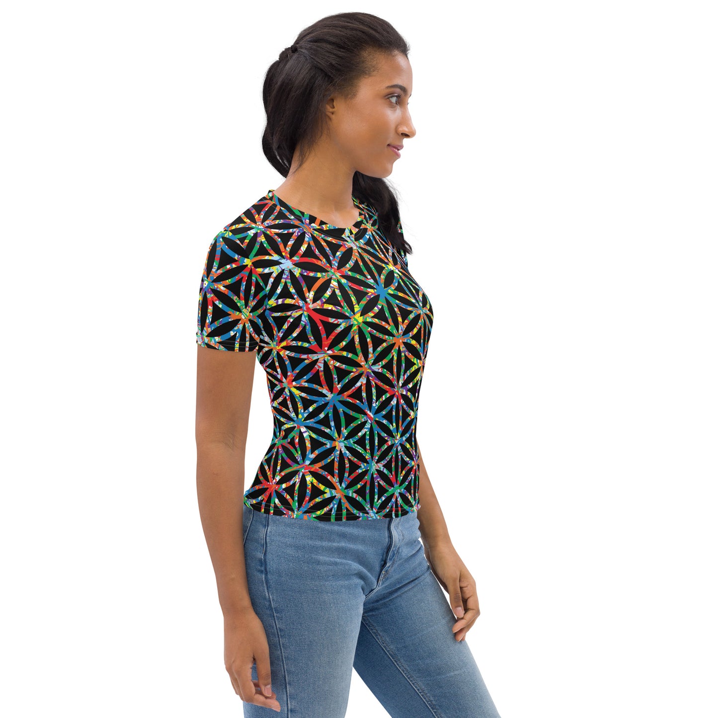 Women's T-Shirt Plex1-10 Flower of Life-I