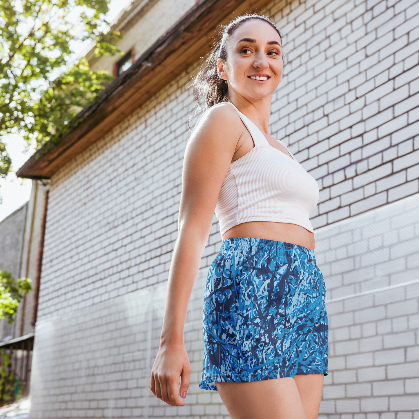 Women's Athletic Shorts Blue10 Plex