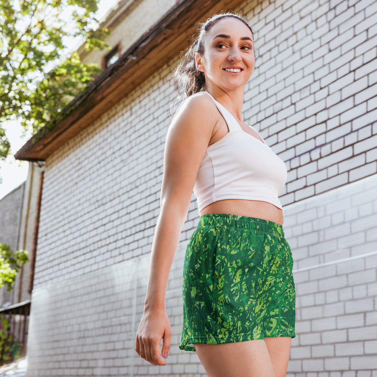 Women's Athletic Shorts Green10 Plex