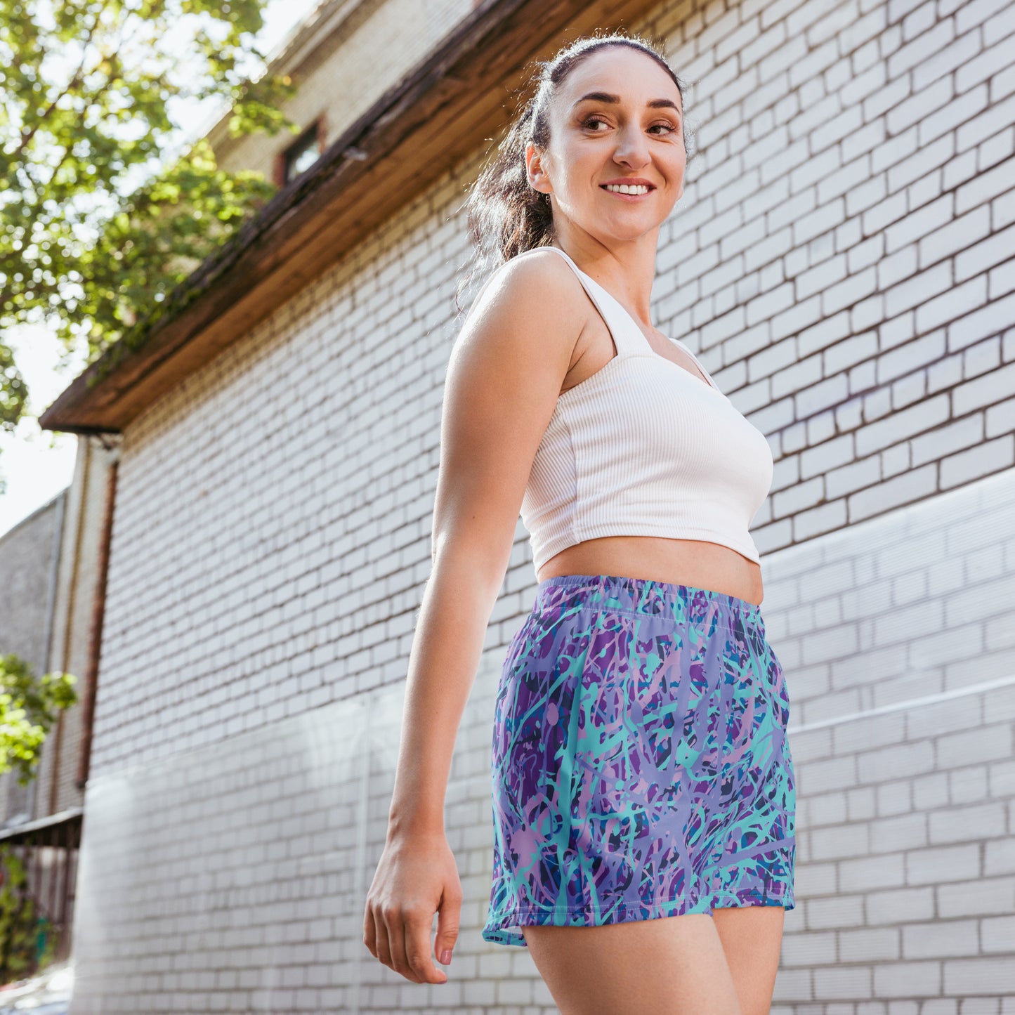 Women's Athletic Shorts IcePurple8 Plex