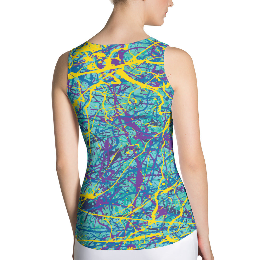 Women's Tank Top BlueYellow7 Plex