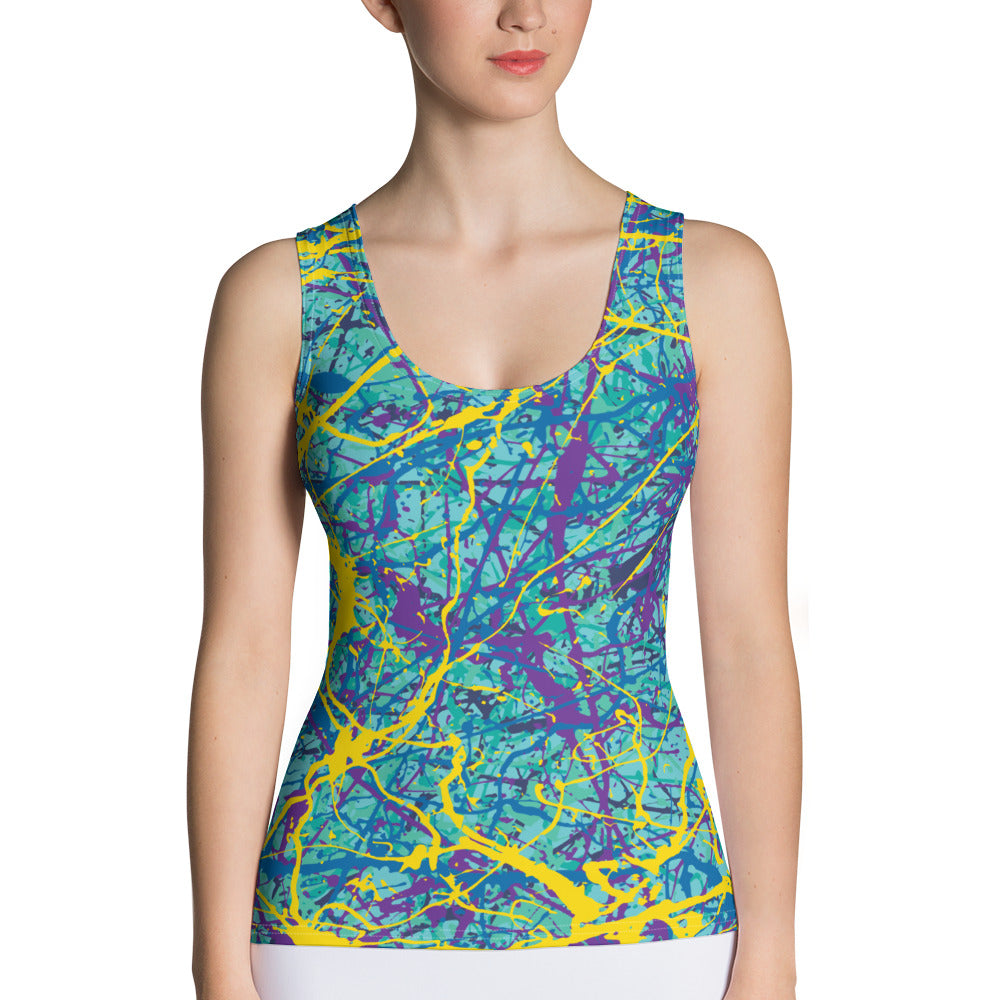 Women's Tank Top BlueYellow7 Plex