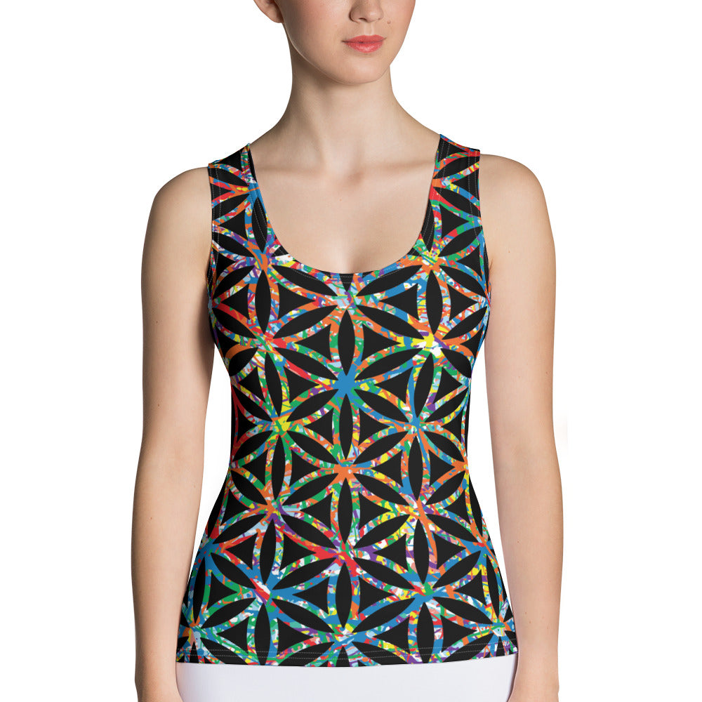 Women's Tank Top Plex1-10 Flower of Life-I