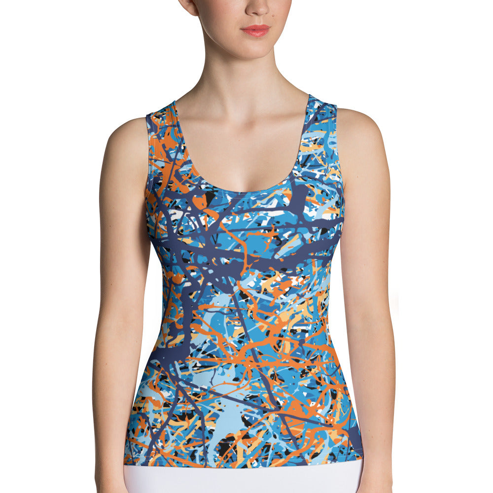 Women's Tank Top BlueOrange8 Plex