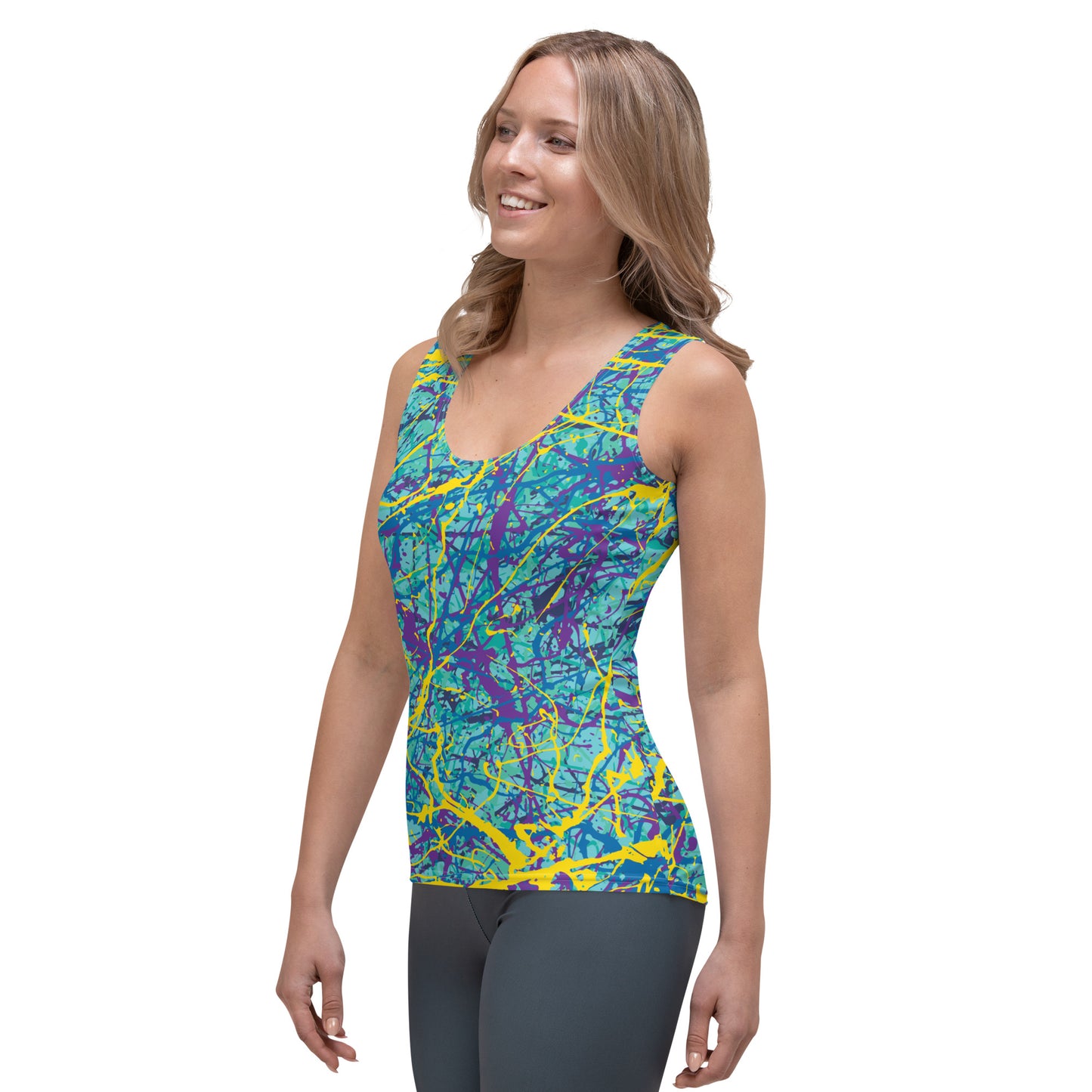 Women's Tank Top BlueYellow7 Plex
