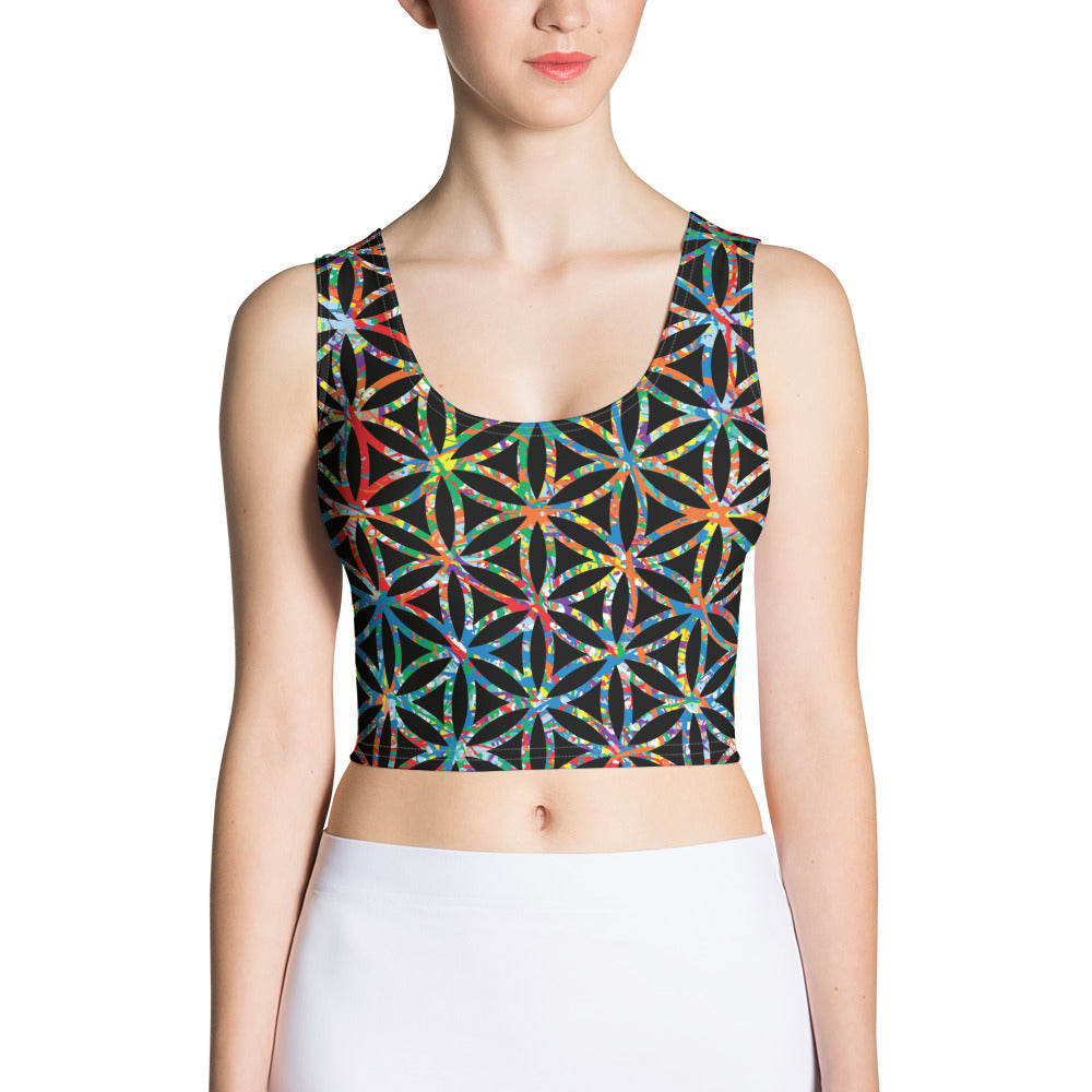 Women's Crop Top Plex1-10 Flower of Life-I