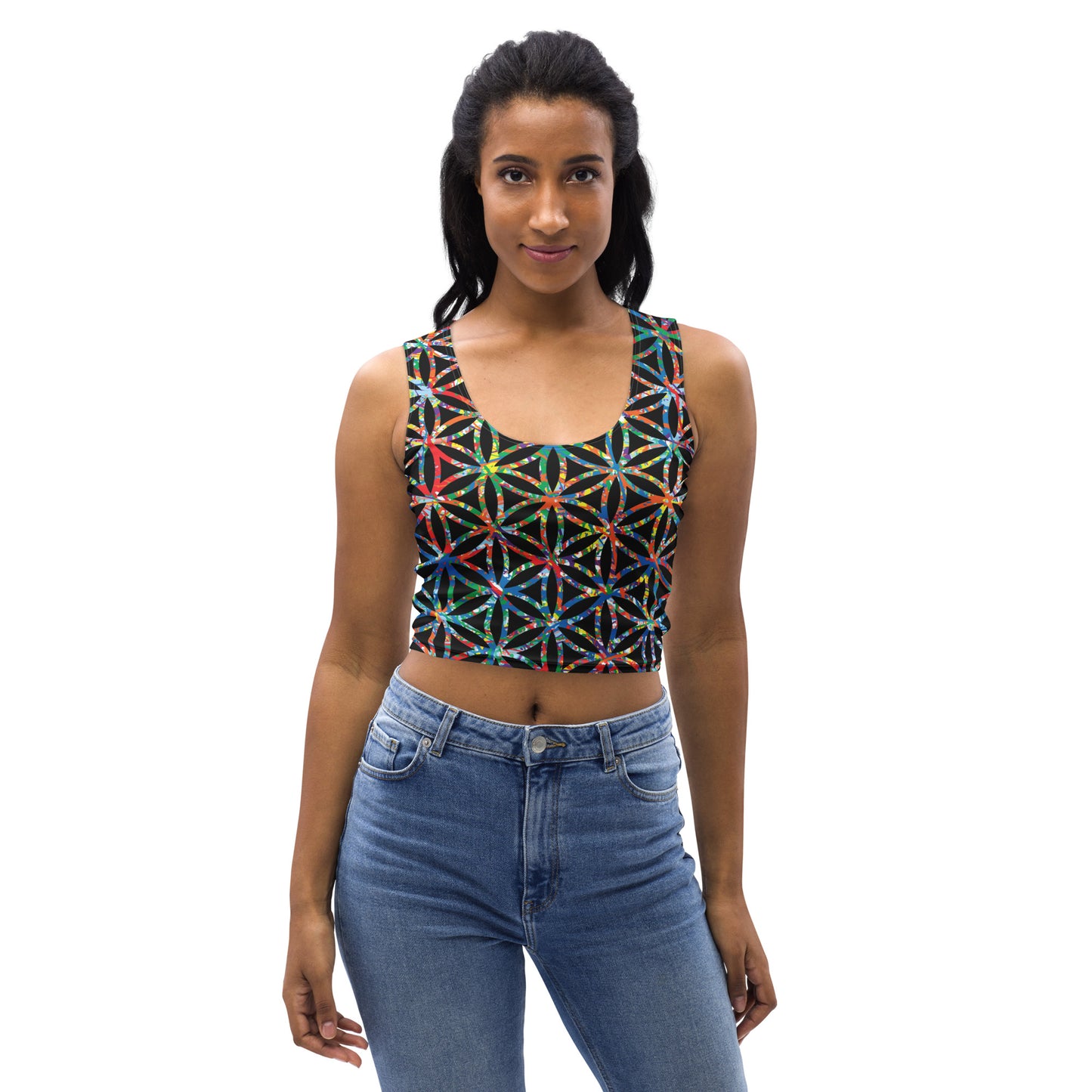 Women's Crop Top Plex1-10 Flower of Life-I