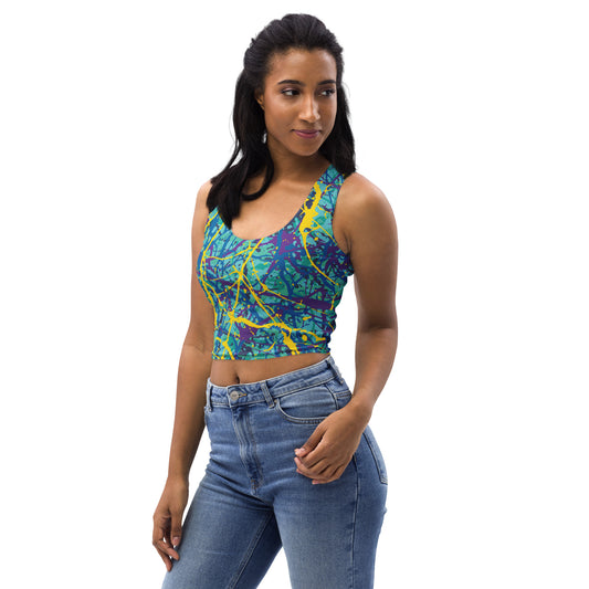 Women's Crop Top BlueYellow7 Plex