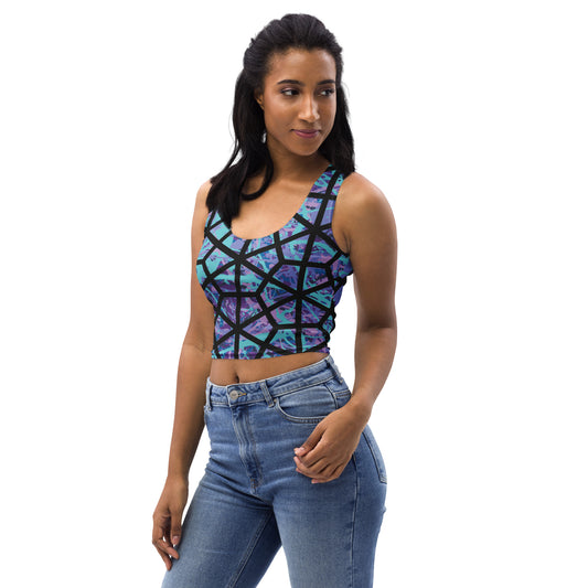 Women's Crop Top IcePurple8 Plex Deltiod TriHex