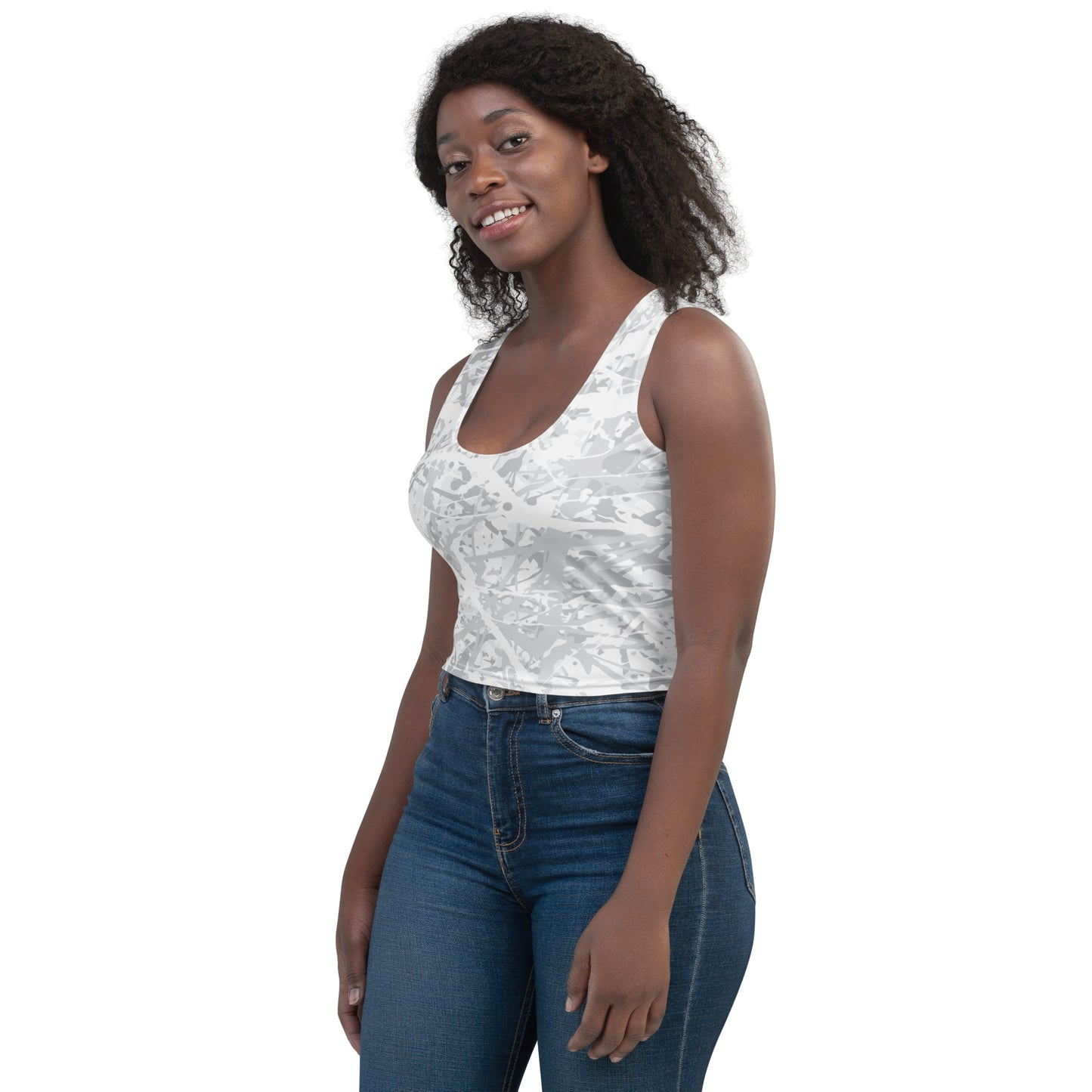 Women's Crop Top Light White10 Plex