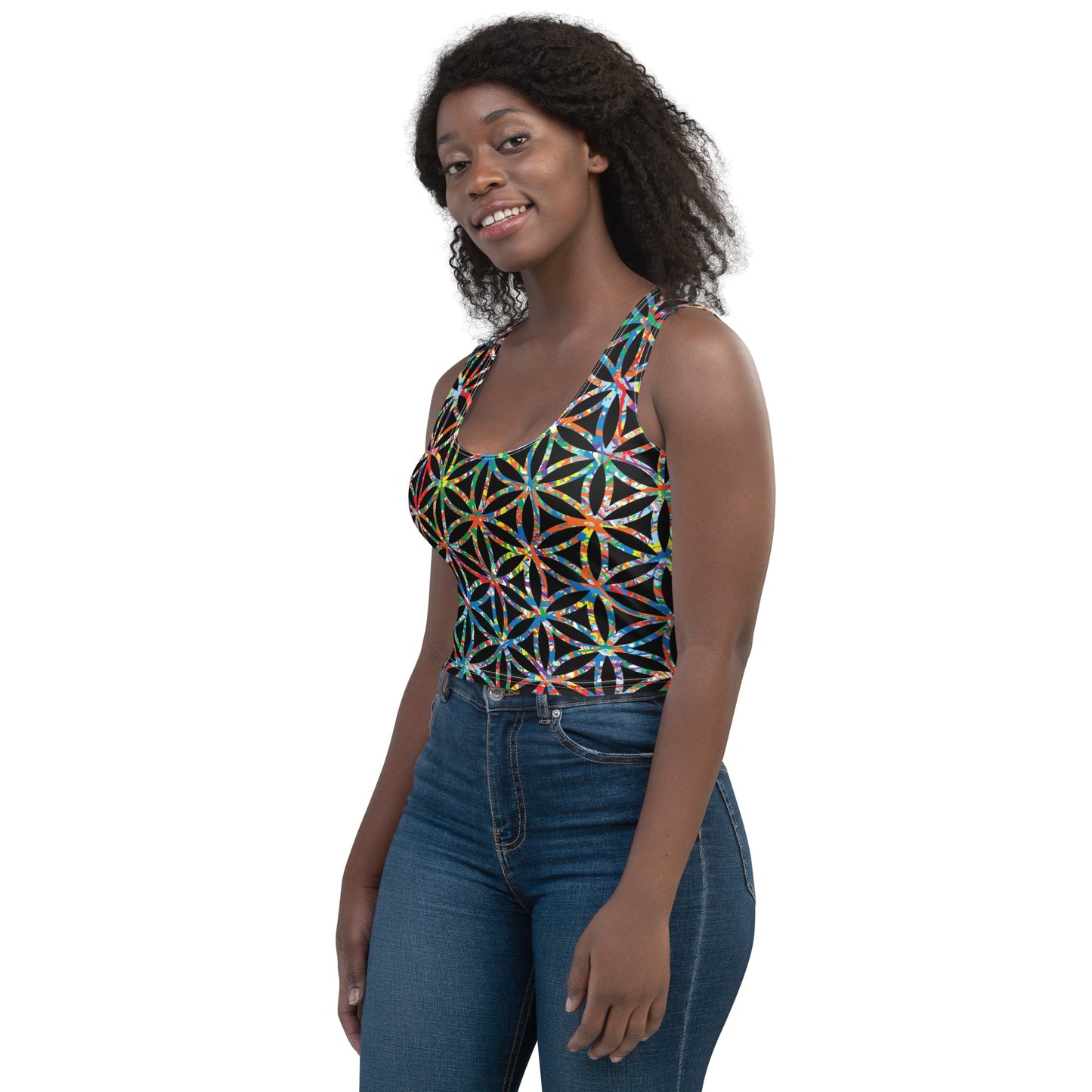 Women's Crop Top Plex1-10 Flower of Life-I