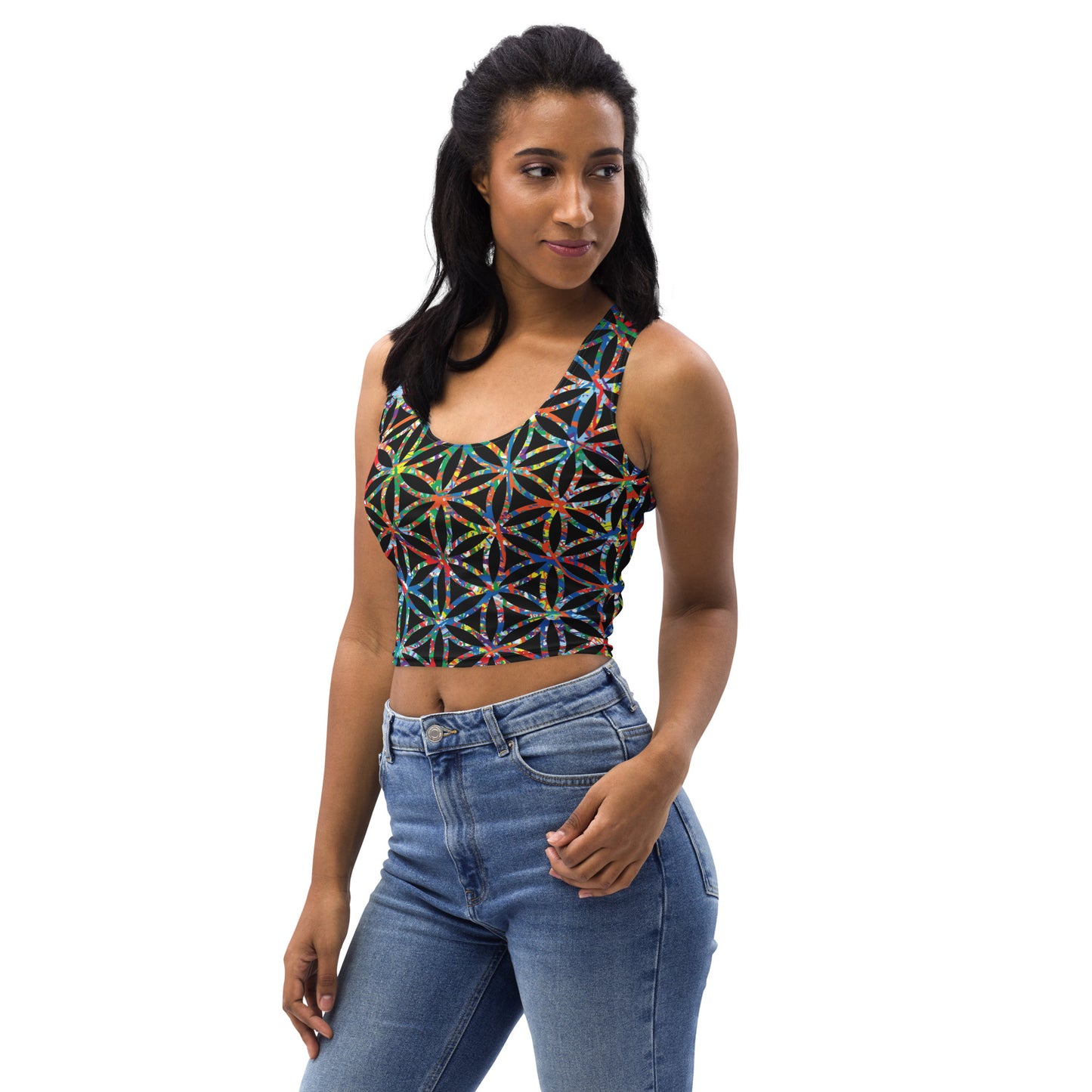 Women's Crop Top Plex1-10 Flower of Life-I