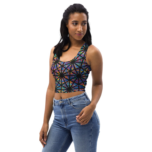 Women's Crop Top Plex 7-10 Krisrhombille-O