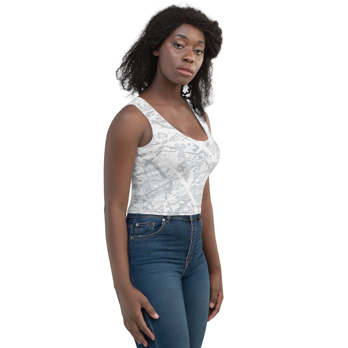 Women's Crop Top Light White10 Plex