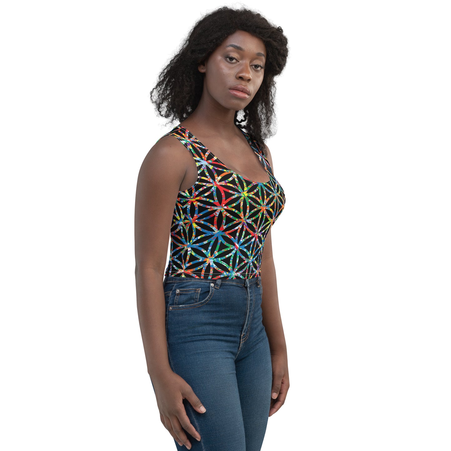 Women's Crop Top Plex1-10 Flower of Life-I