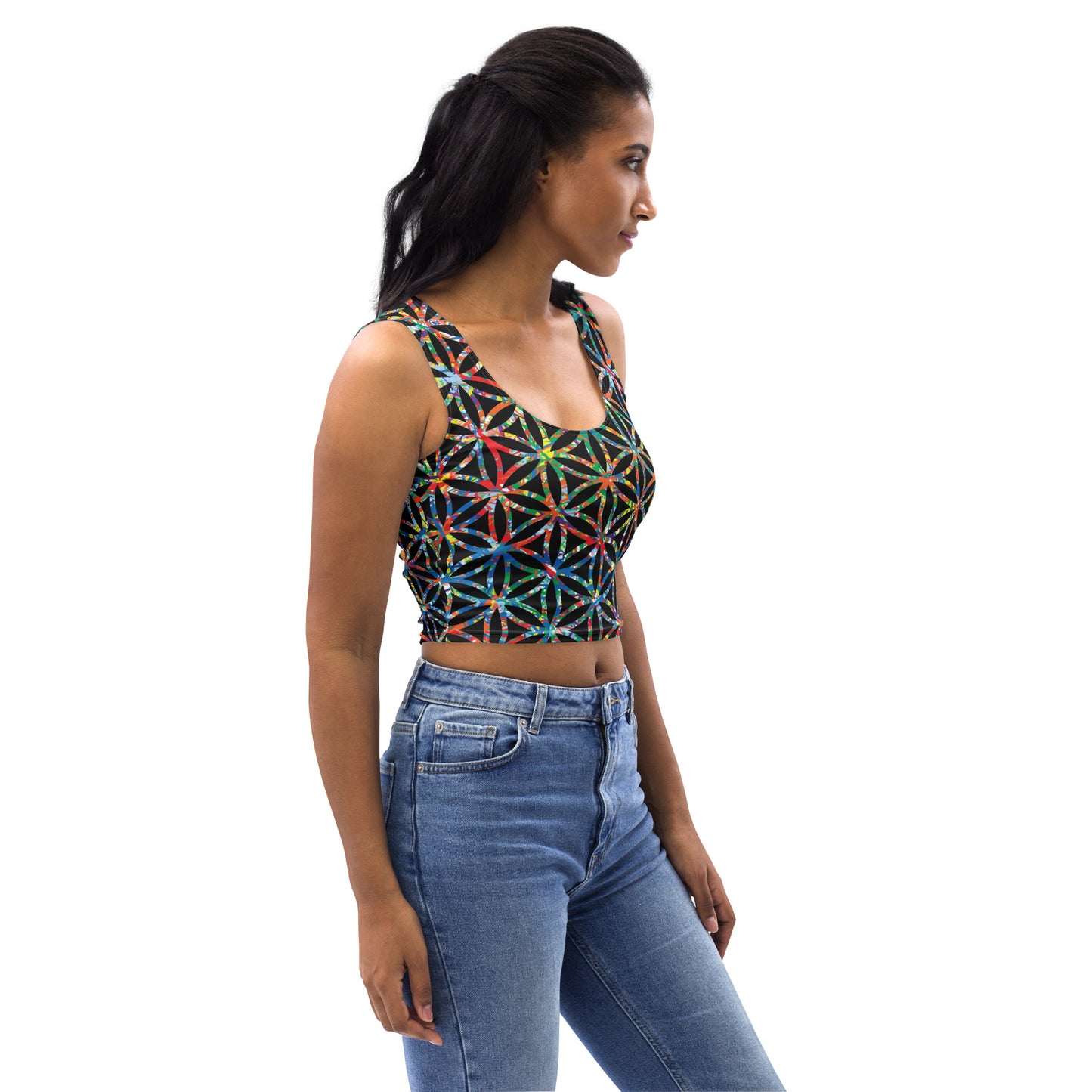 Women's Crop Top Plex1-10 Flower of Life-I