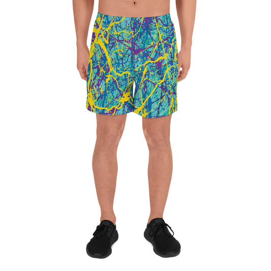 Men's Athletic Shorts BlueYellow7 Plex