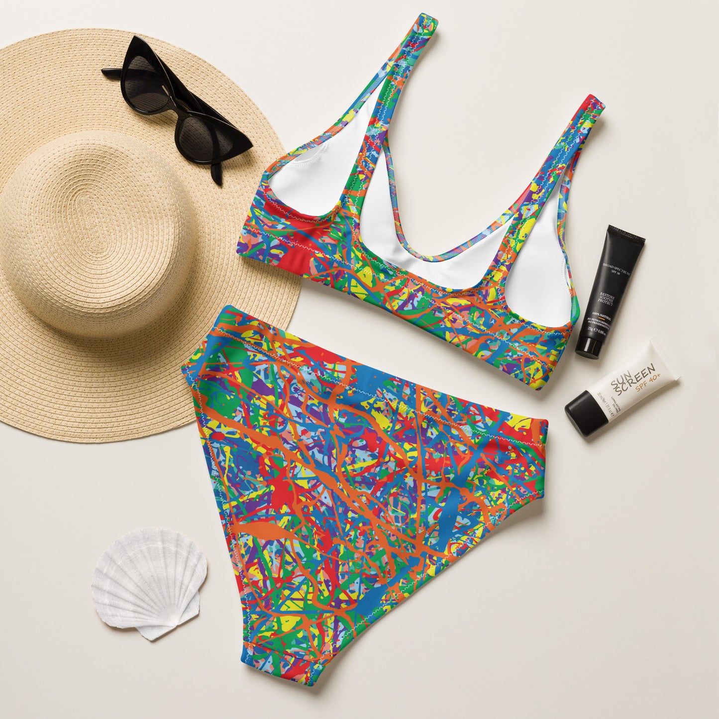 Women's High Waisted Bikini Plex2-10