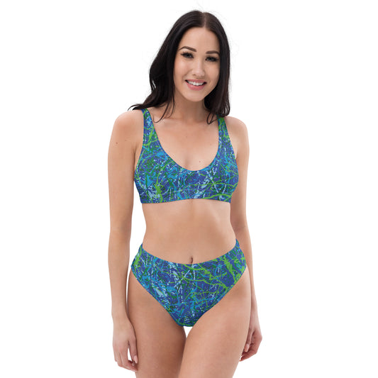 Women's High Waisted Bikini BlueGreen8 Plex