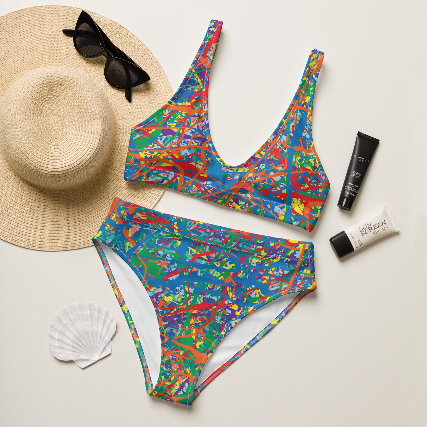 Women's High Waisted Bikini Plex2-10