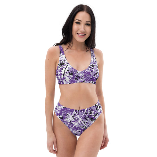 Women's High Waisted Bikini Purple5 Plex