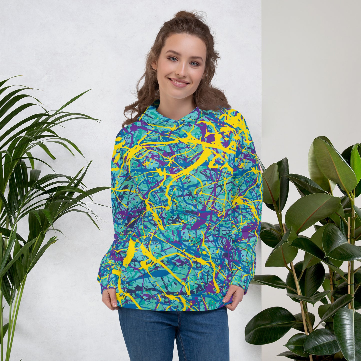 Unisex Hoodie BlueYellow7 Plex