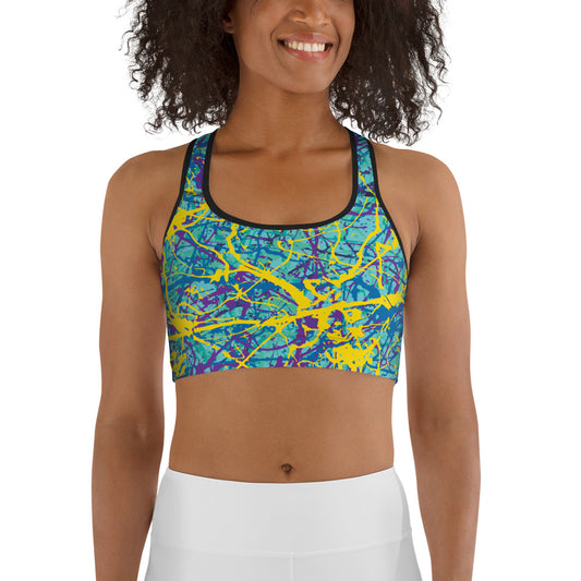 Women's Sports Bra BlueYellow7 Plex