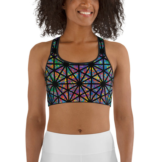 Women's Sports Bra Plex 7-10 Krisrhombille-O