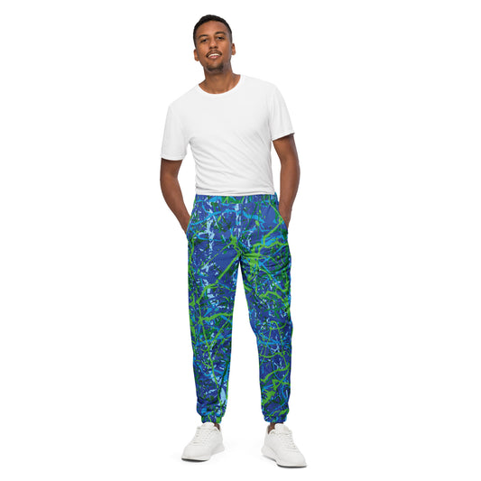 Unisex Track Pants BlueGreen8 Plex