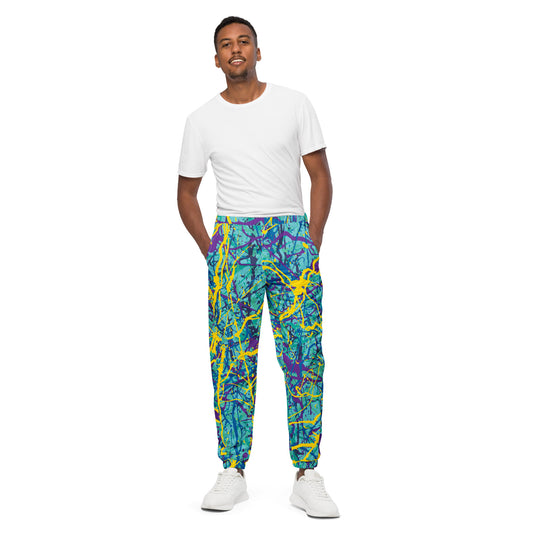 Unisex Track Pants BlueYellow7 Plex