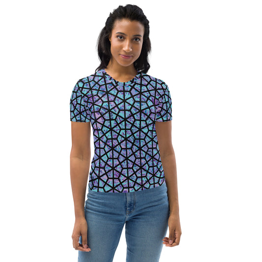 Women's T-Shirt IcePurple8 Plex Deltiod TriHex