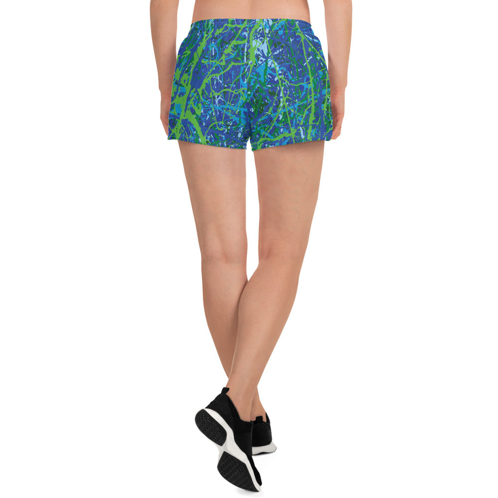 Women's Athletic Shorts BlueGreen8 Plex