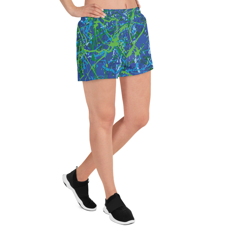 Women's Athletic Shorts BlueGreen8 Plex